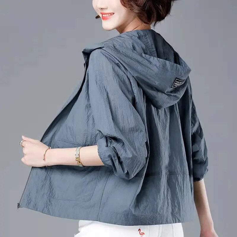 Women’s Lightweight Hooded Jacket | Cropped