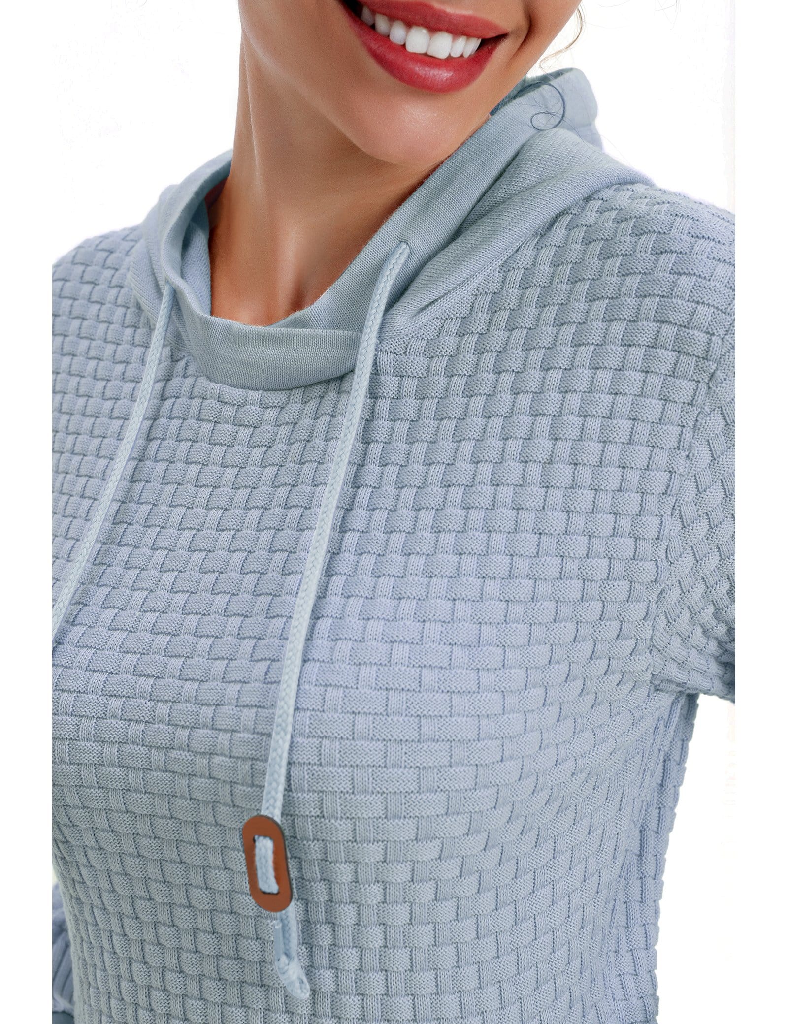 Women’s Knitted Hoodie Cotton Blend Warm Winter Jumper