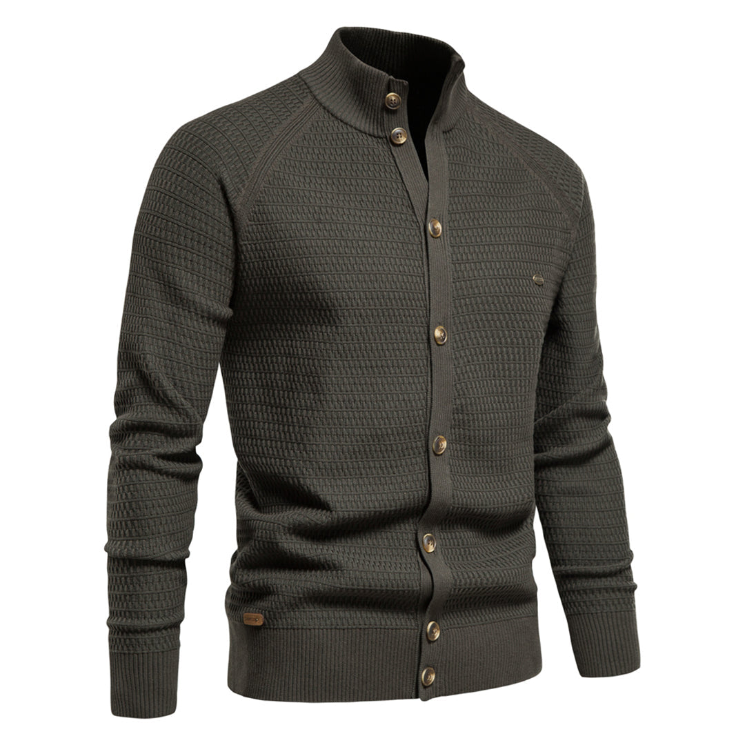 Men’s Merino Wool Buttoned Cardigan for Winter