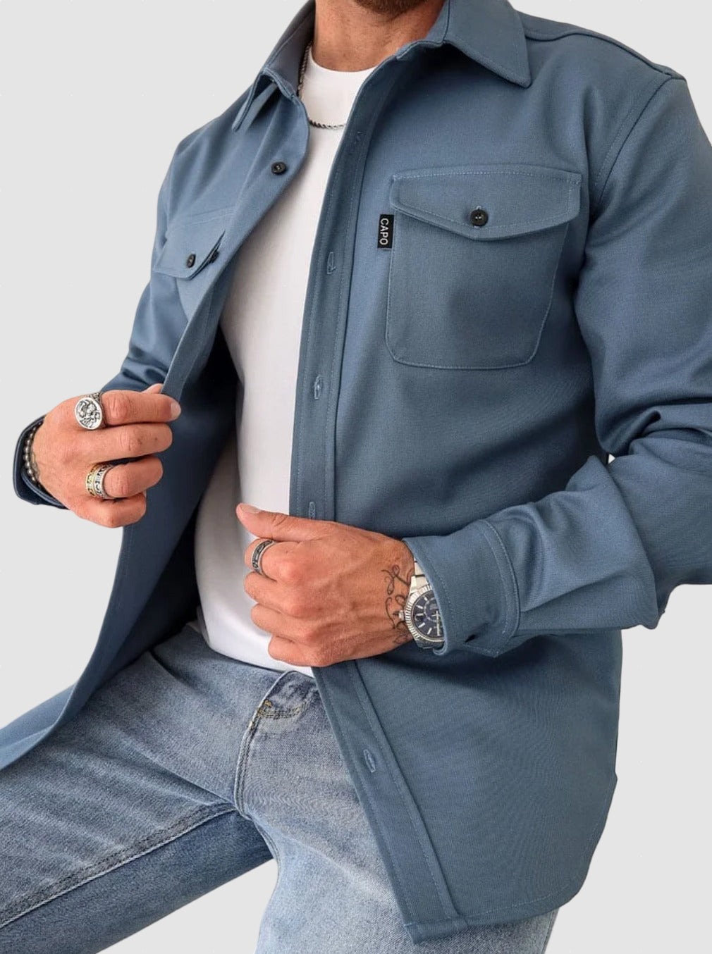 Men’s Cotton Overshirt Jacket for Winter