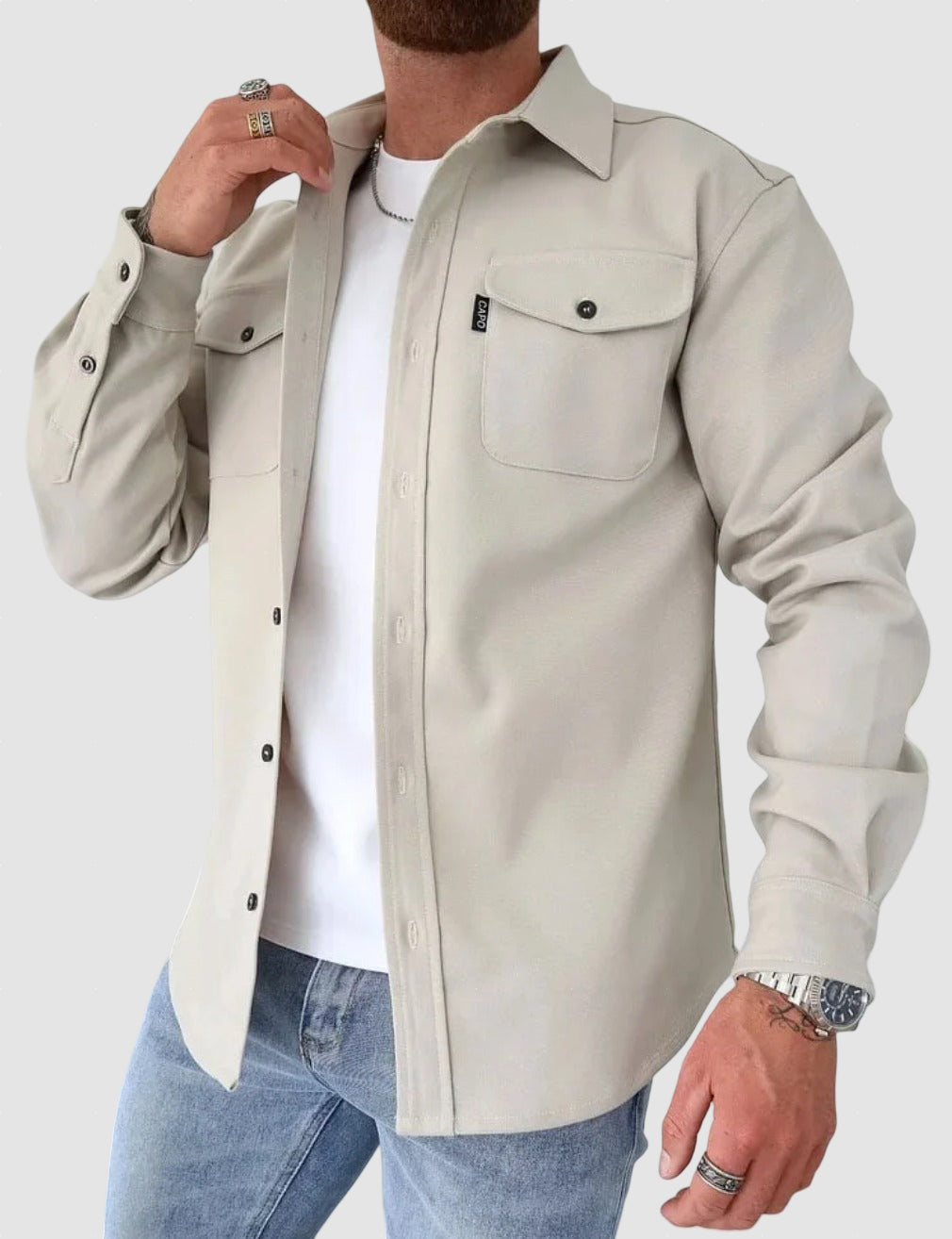 Men’s Cotton Overshirt Jacket for Winter
