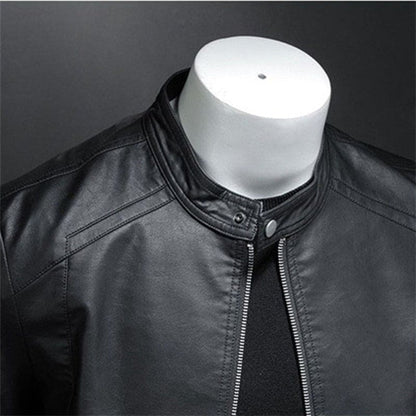 Men's Leather Biker Jacket 4K3L1M5N