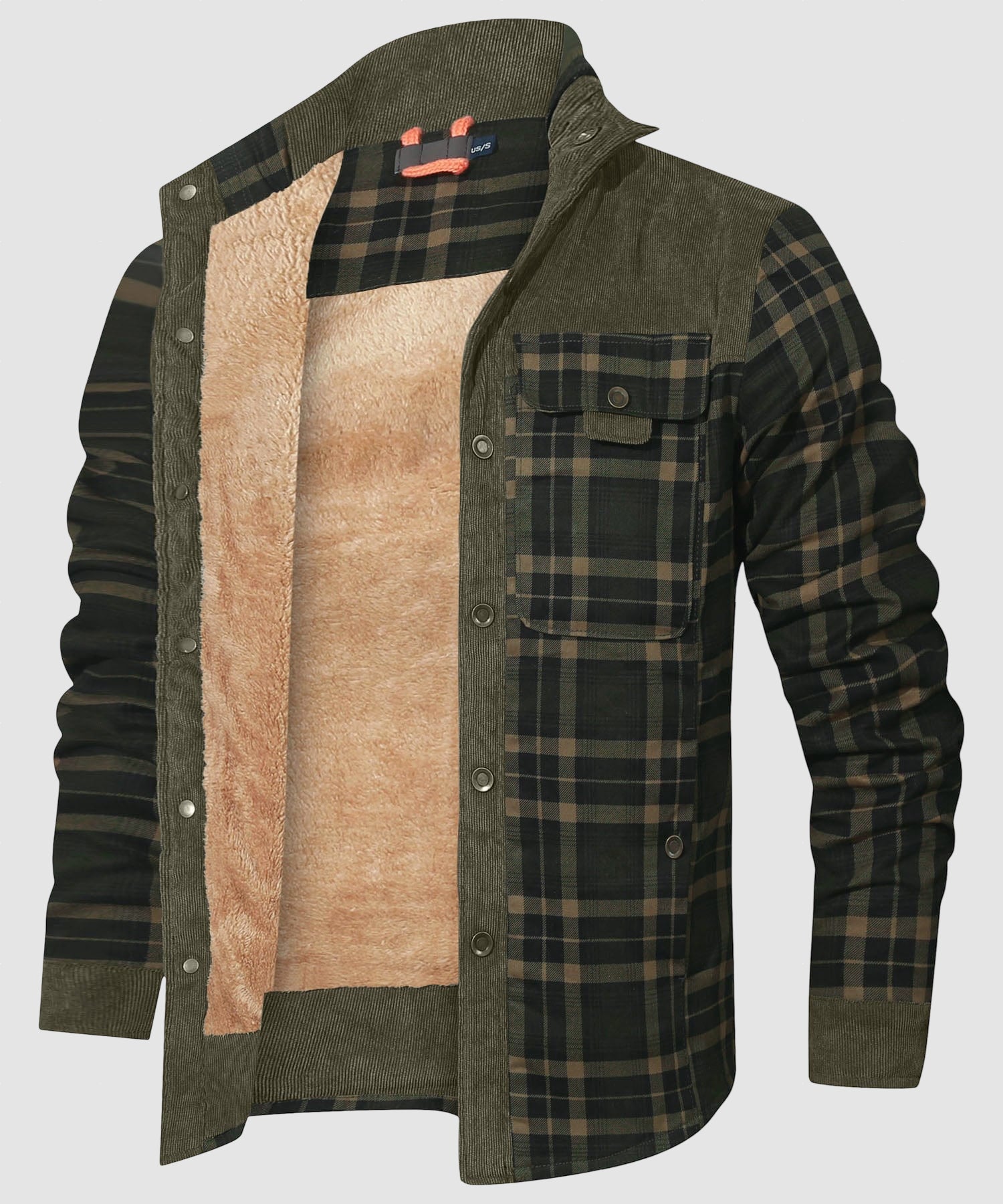 Men’s Fleece Lined Shirt Jacket for Winter