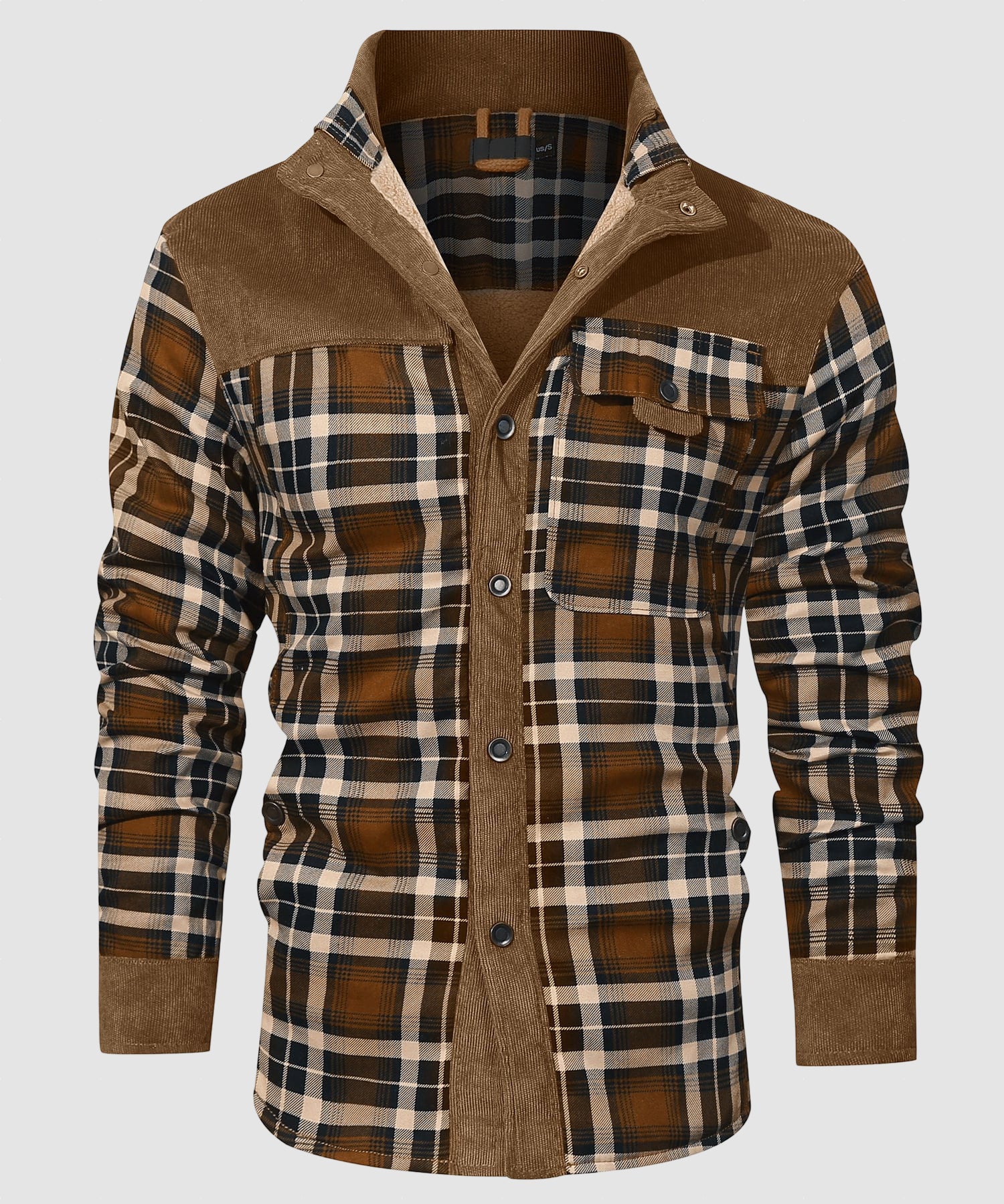 Men’s Fleece Lined Shirt Jacket for Winter