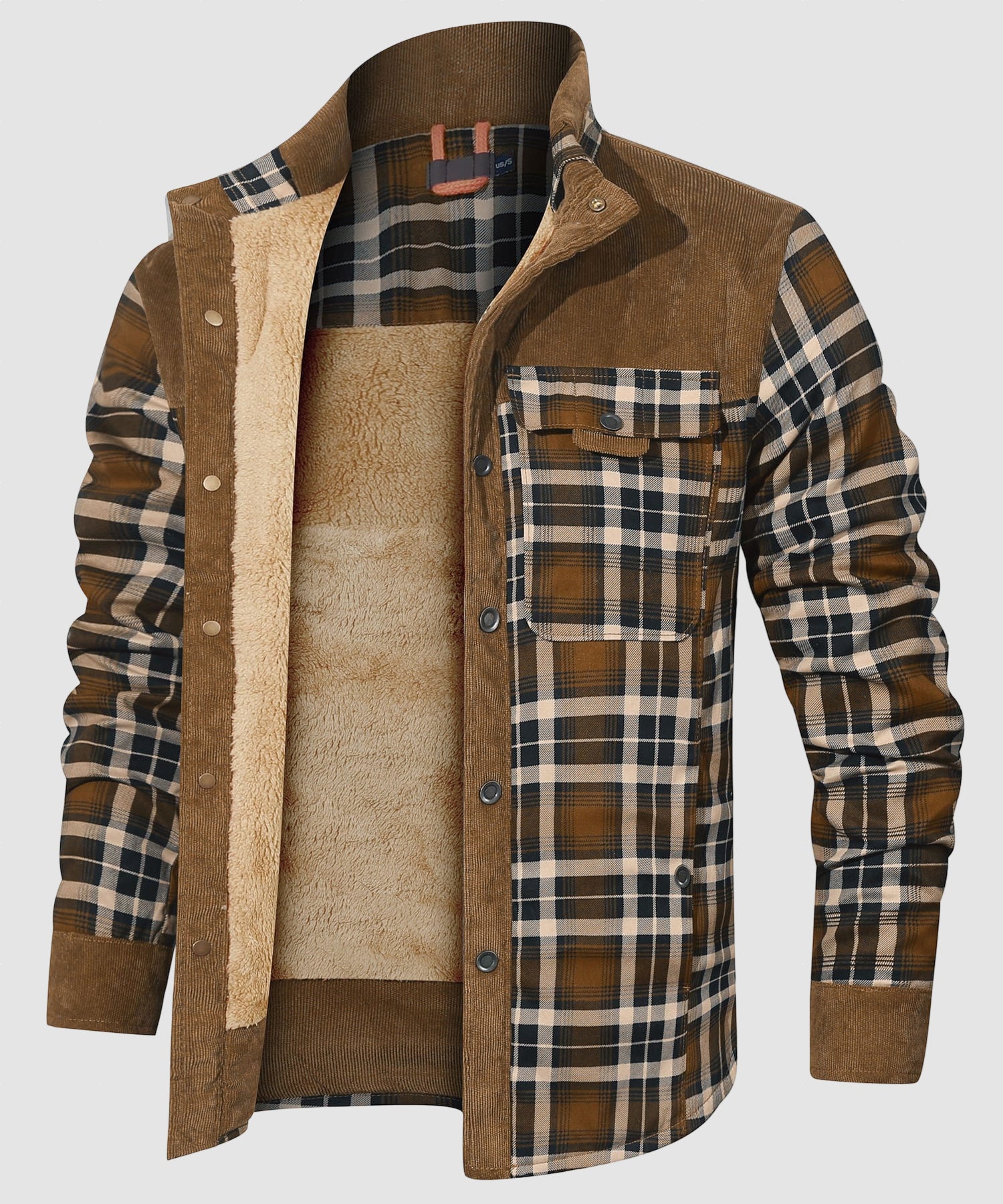Men’s Fleece Lined Shirt Jacket for Winter