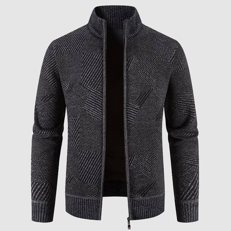 Men’s Patterned Zip Cardigan | Winter