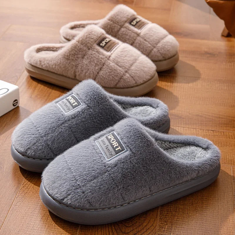 Men’s Warm Slip-On Slippers | Winter