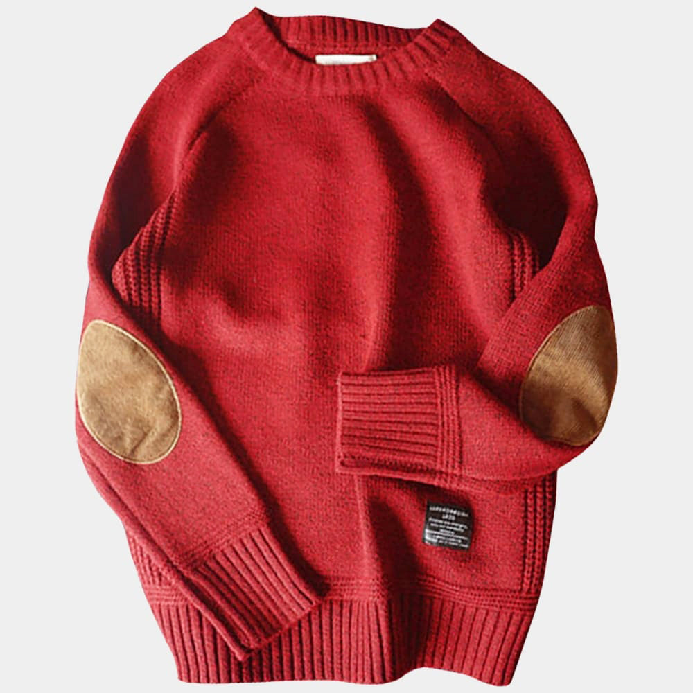 Men's Wool Knit Crew Jumper for Winter