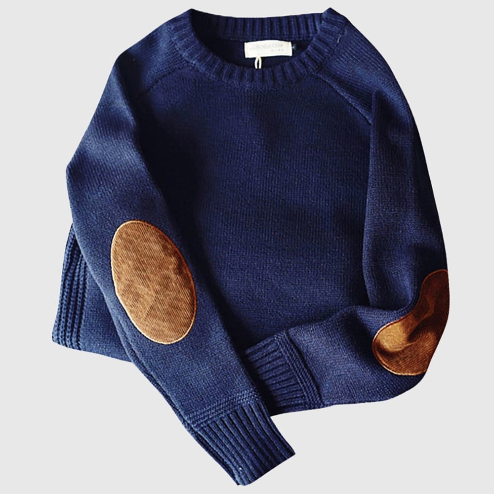 Men's Wool Knit Crew Jumper for Winter