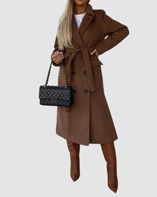 Women’s Long Wool Coat Winter Tailored Overcoat