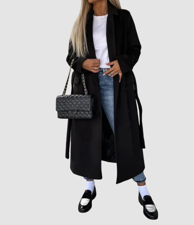 Women’s Long Wool Coat Winter Tailored Overcoat