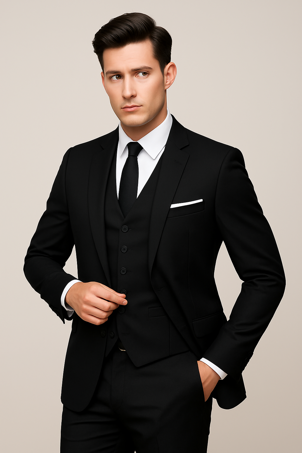 Men's Wool Suit for Winter
