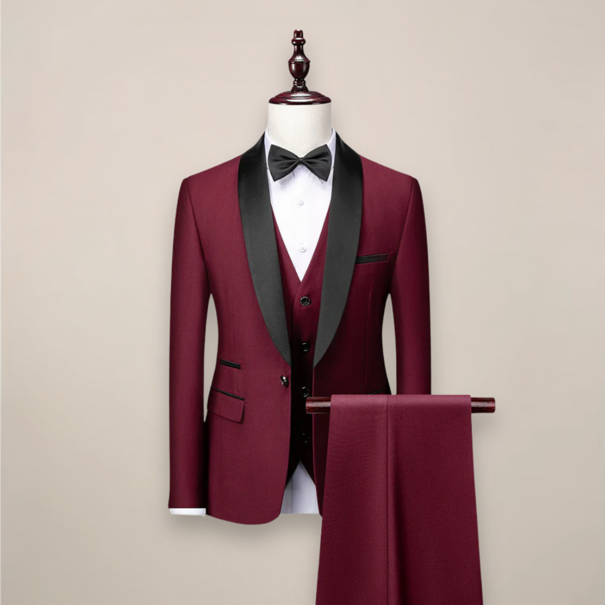 Men's Three Piece Wool Blend Tuxedo for Winter