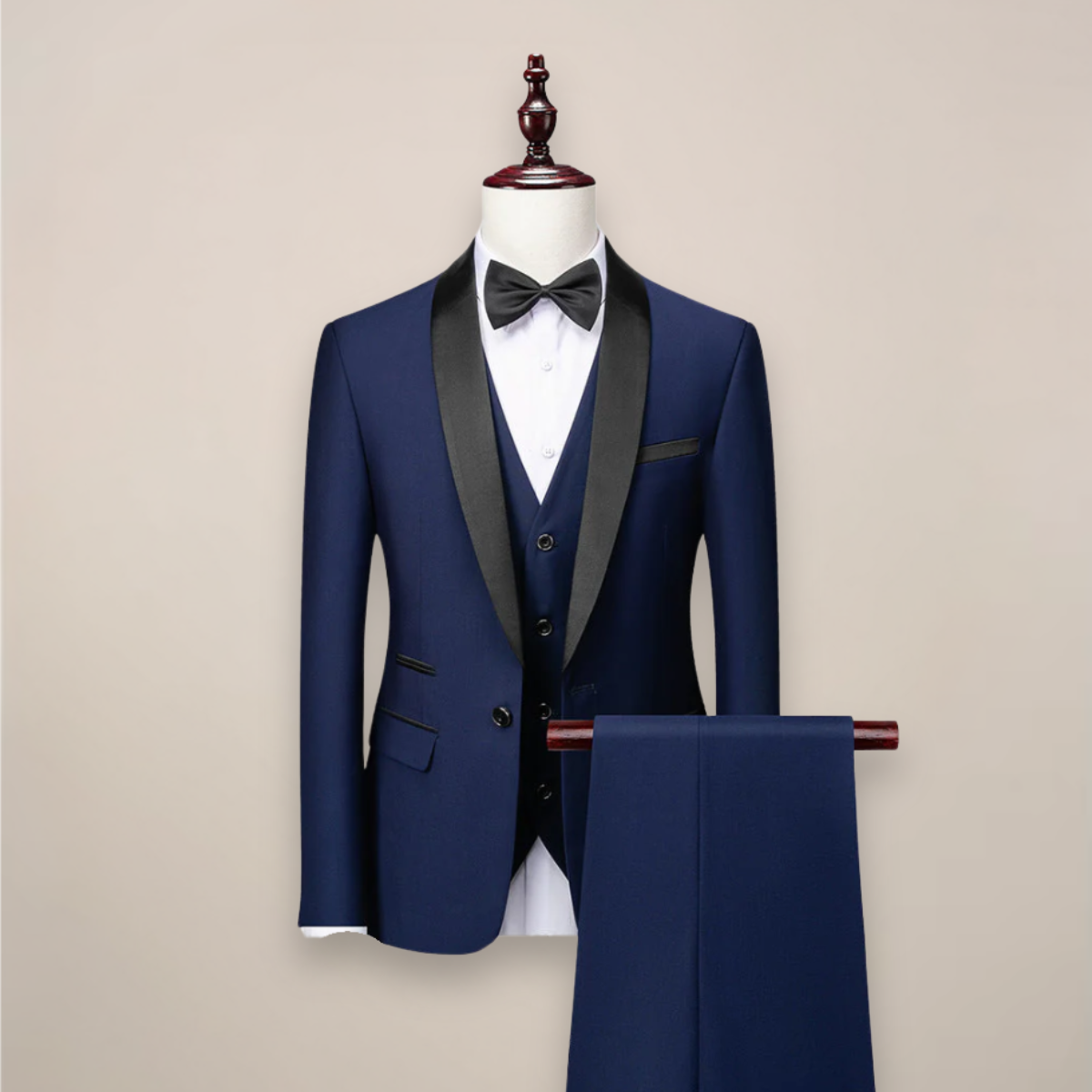 Men's Three Piece Wool Blend Tuxedo for Winter