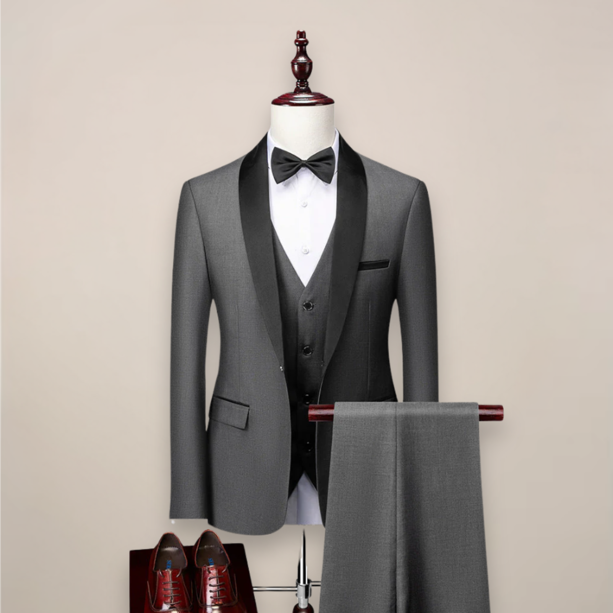 Men's Three Piece Wool Blend Tuxedo for Winter