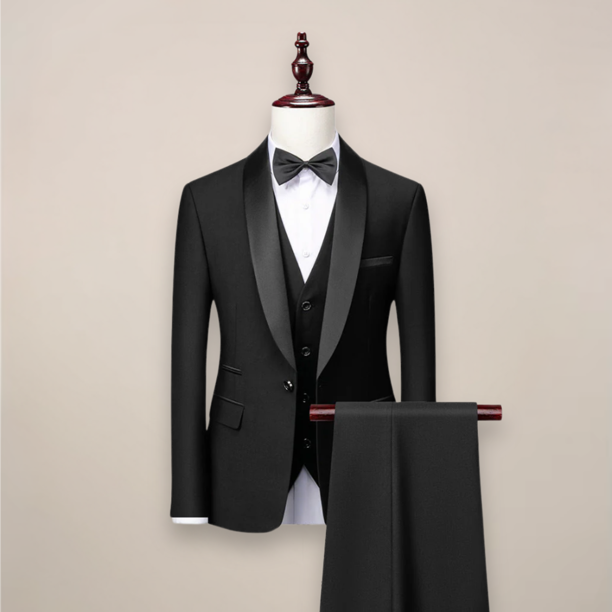 Men's Three Piece Wool Blend Tuxedo for Winter