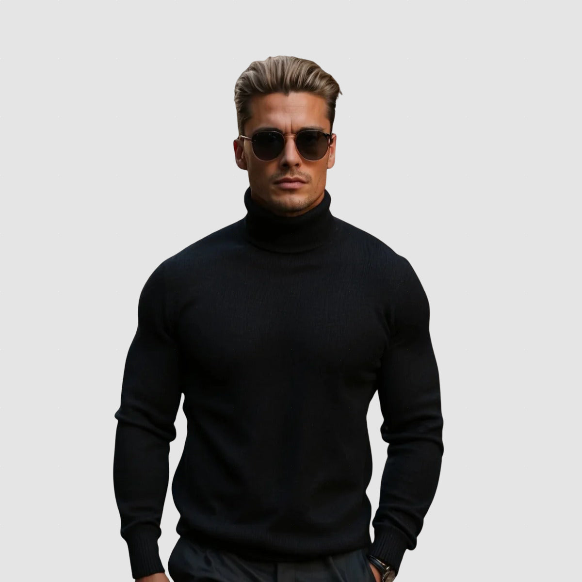 Men’s Merino Wool Turtleneck Sweater | Winter Knit Pullover