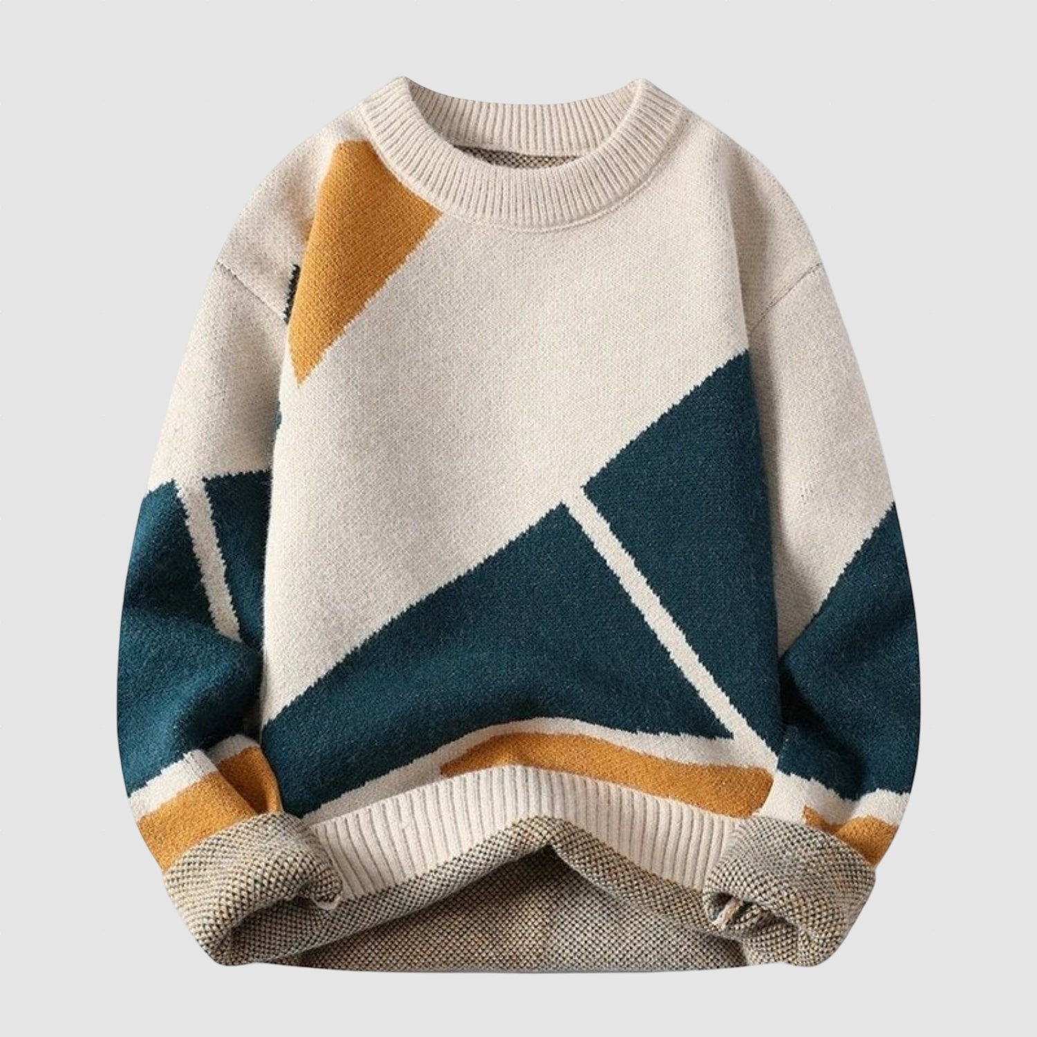 Men’s Wool Knit Jumper | Winter Crew Neck Sweater
