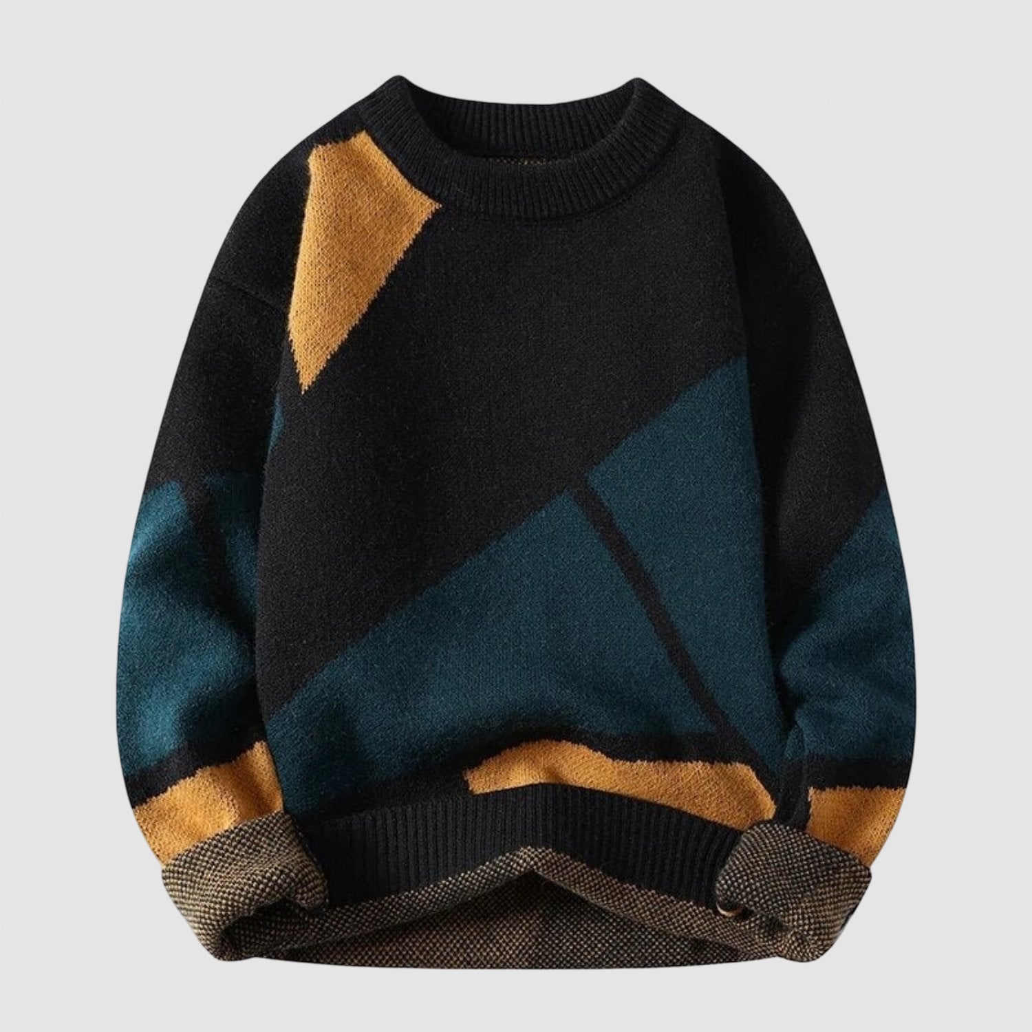Men’s Wool Knit Jumper | Winter Crew Neck Sweater