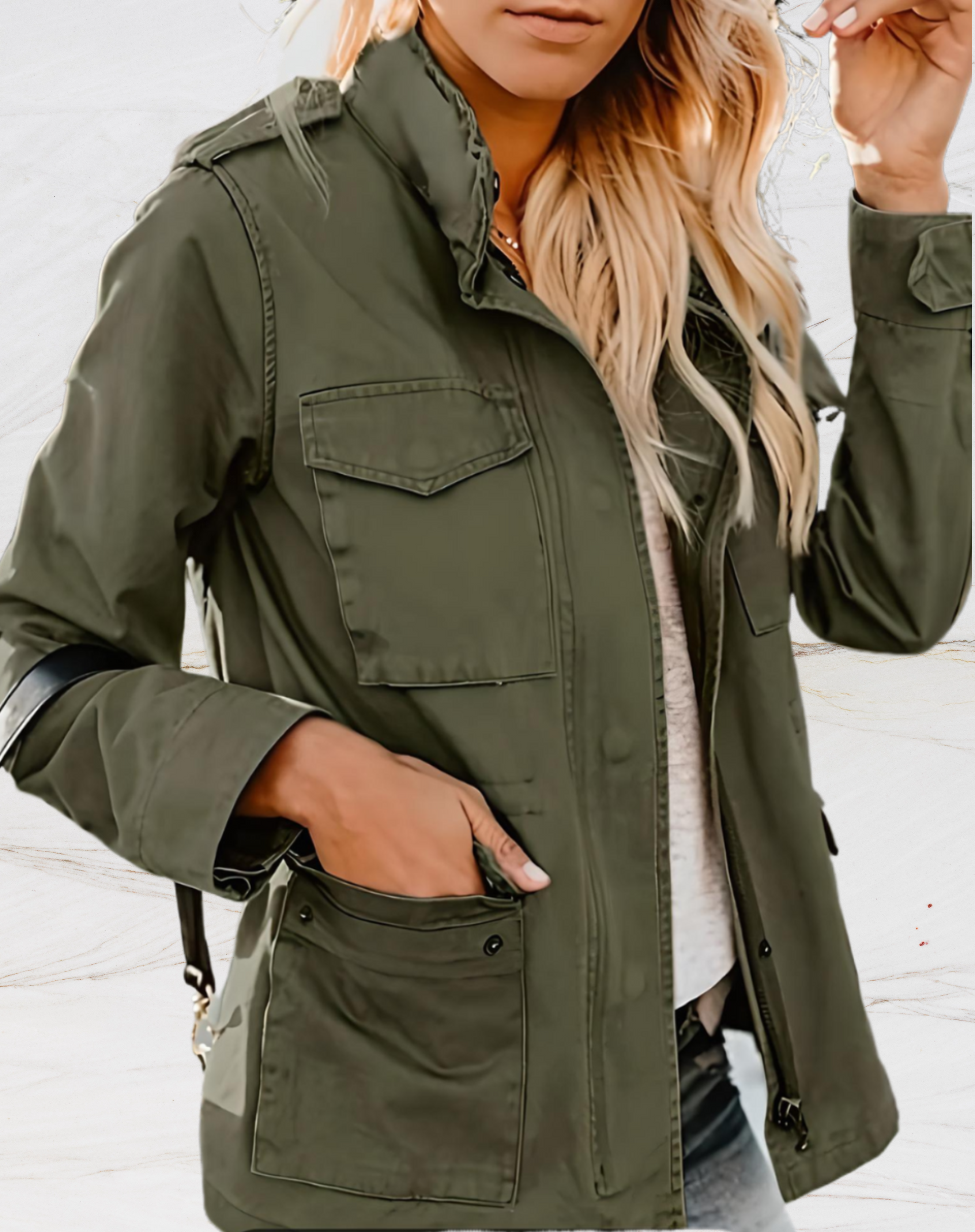 Women’s Cotton Utility Jacket for Spring