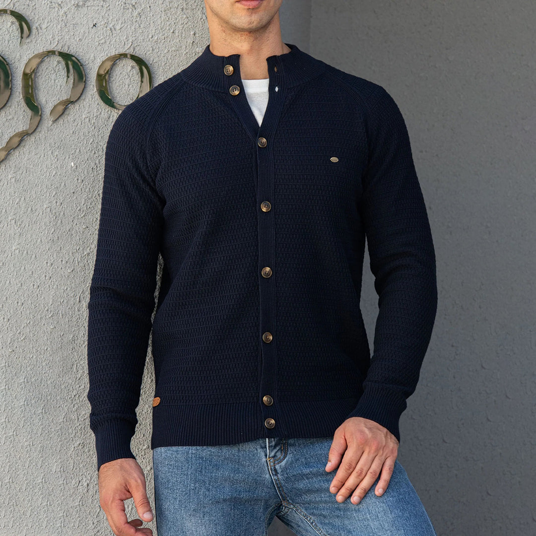 Men’s Merino Wool Buttoned Cardigan for Winter