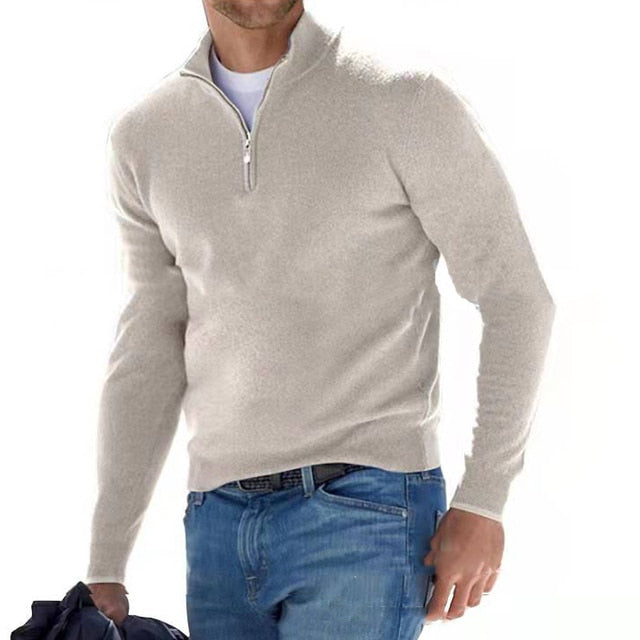 Men’s Zip Neck Jumper | Long