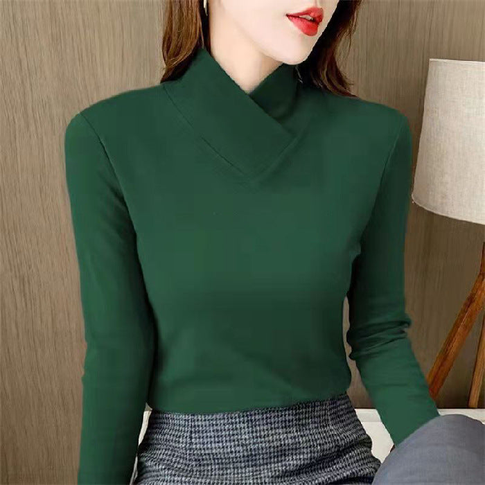 Women’s Cotton Knit Long Sleeve Top for Winter Everyday Wear