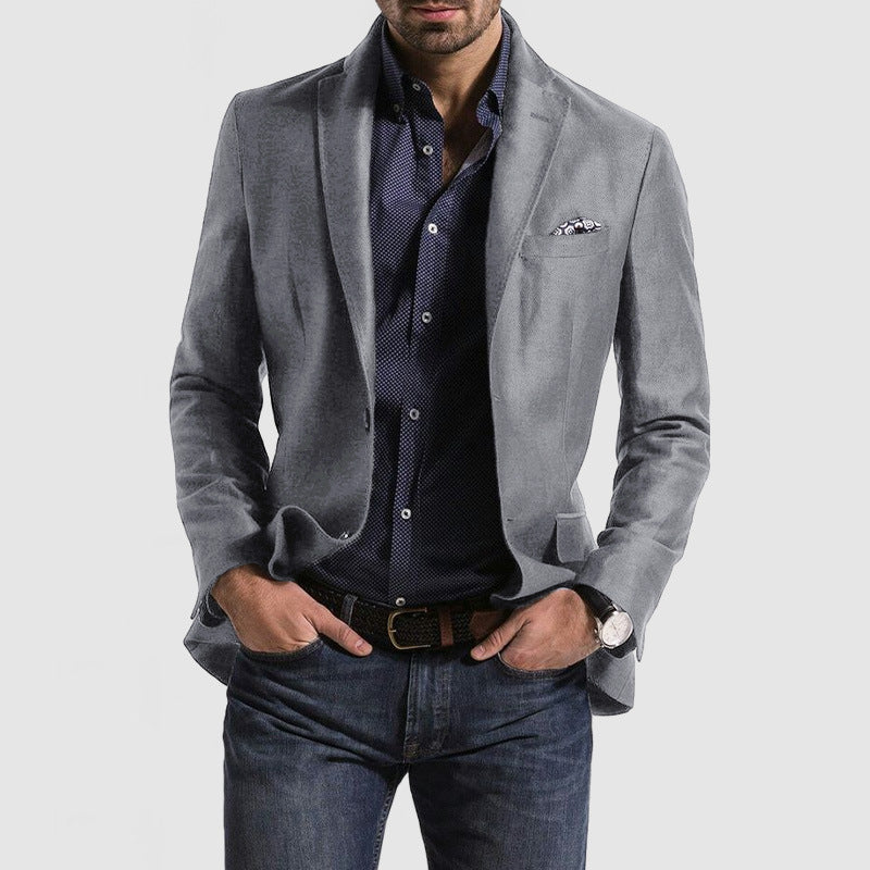 Men’s Wool Blend Blazer Jacket for Winter