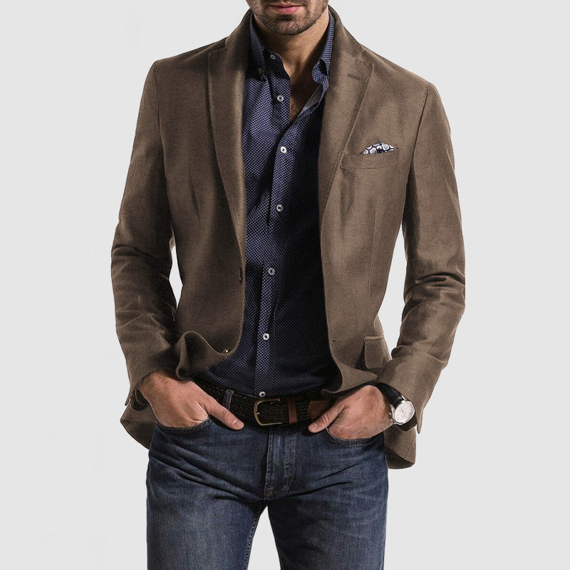 Men’s Wool Blend Blazer Jacket for Winter