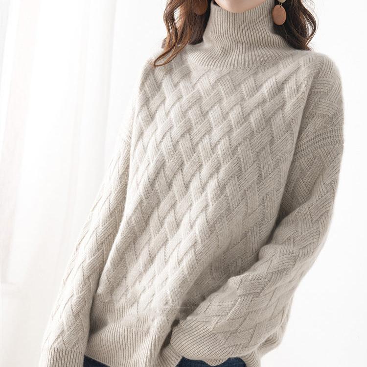 Women’s Wool Turtleneck Knit Jumper for Winter