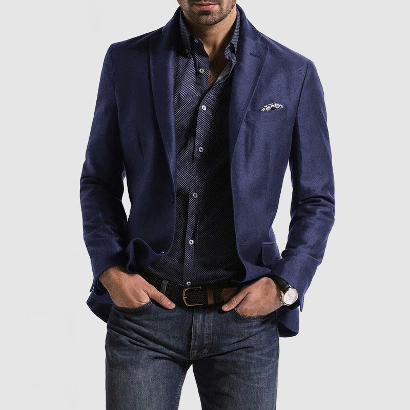 Men’s Wool Blend Blazer Jacket for Winter
