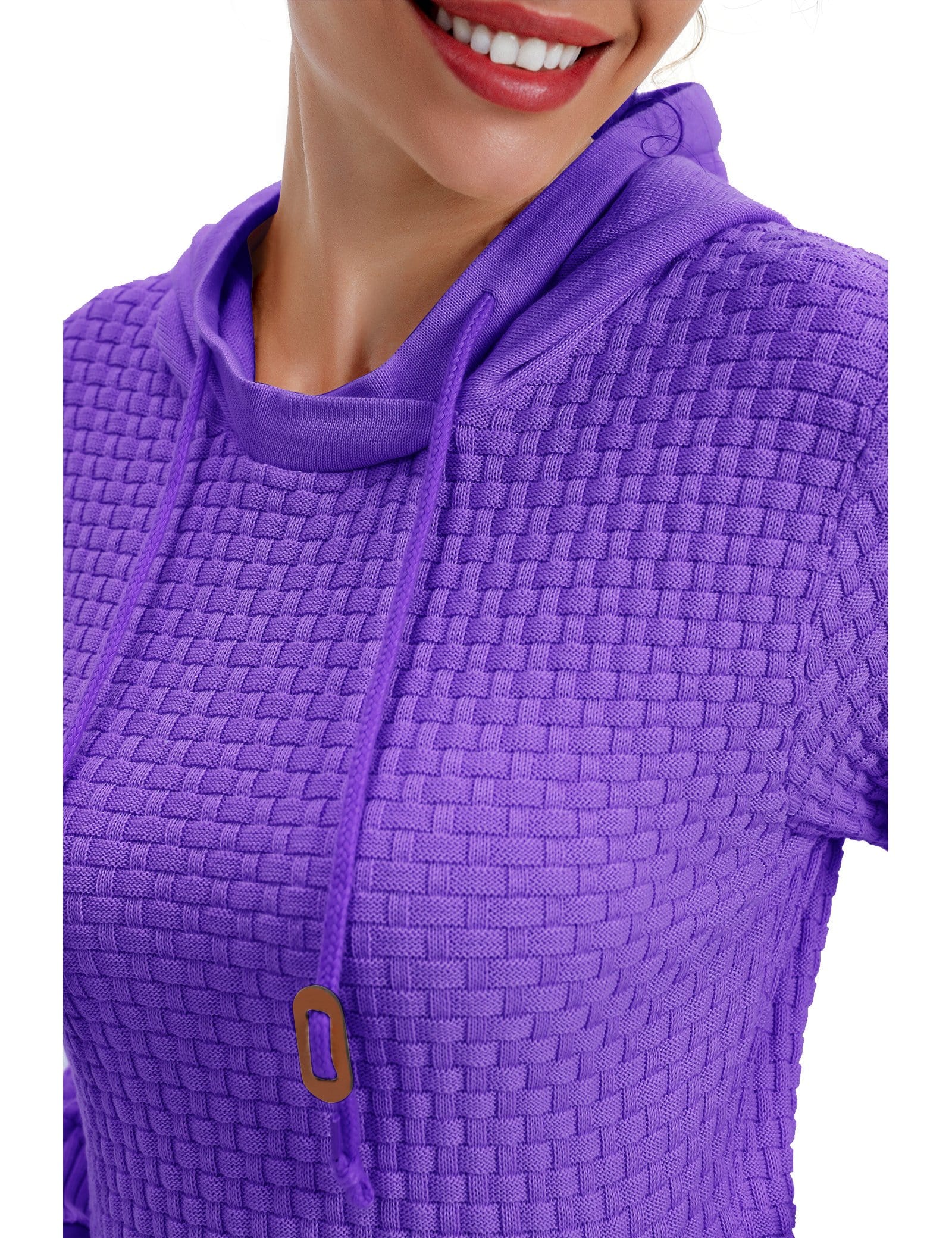 Women’s Knitted Hoodie Cotton Blend Warm Winter Jumper