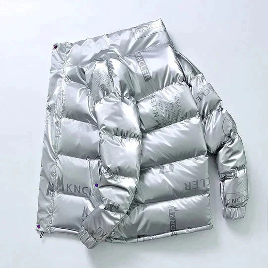 Men’s Down Puffer Jacket with Hood for Winter