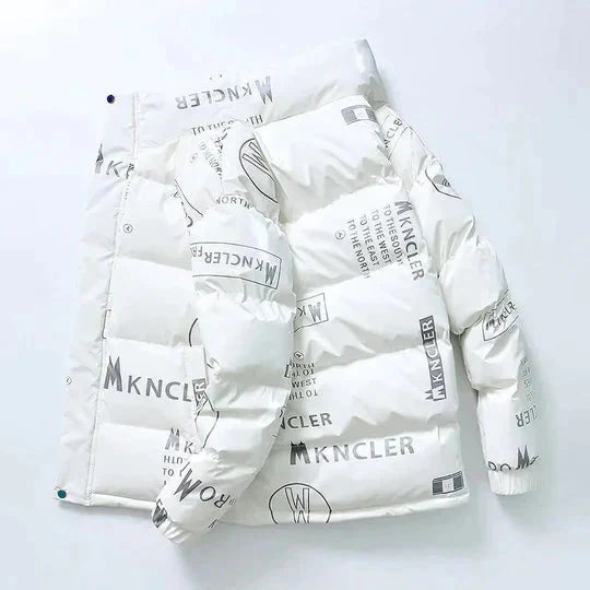 Men’s Down Puffer Jacket with Hood for Winter