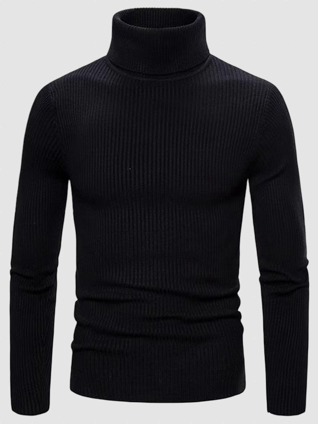 Men’s Merino Wool Turtleneck Sweater for Winter