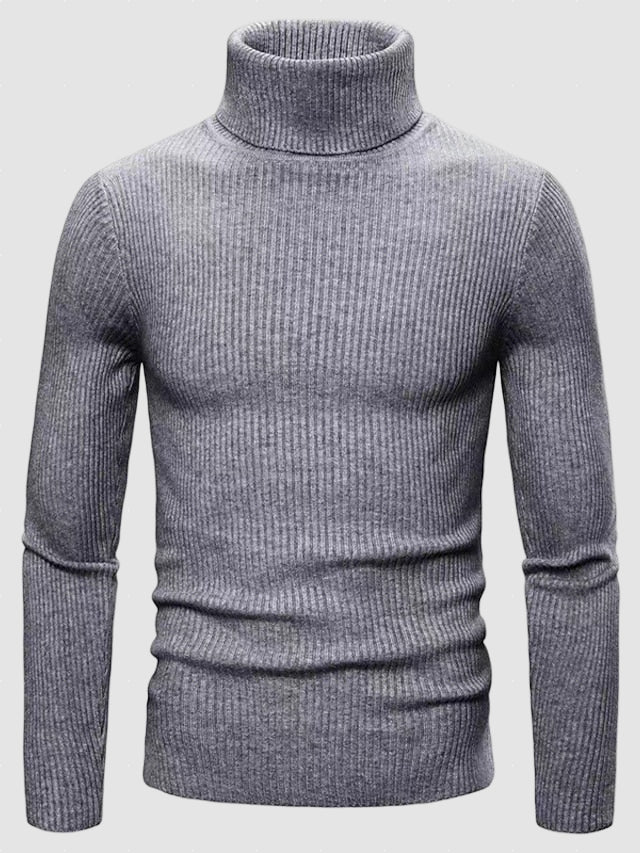 Men’s Merino Wool Turtleneck Sweater for Winter