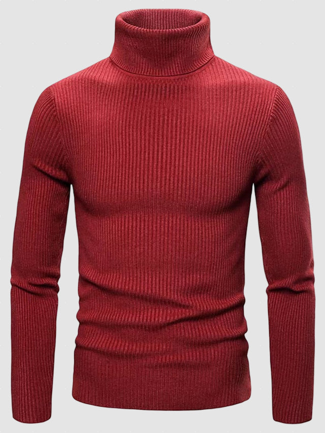Men’s Merino Wool Turtleneck Sweater for Winter