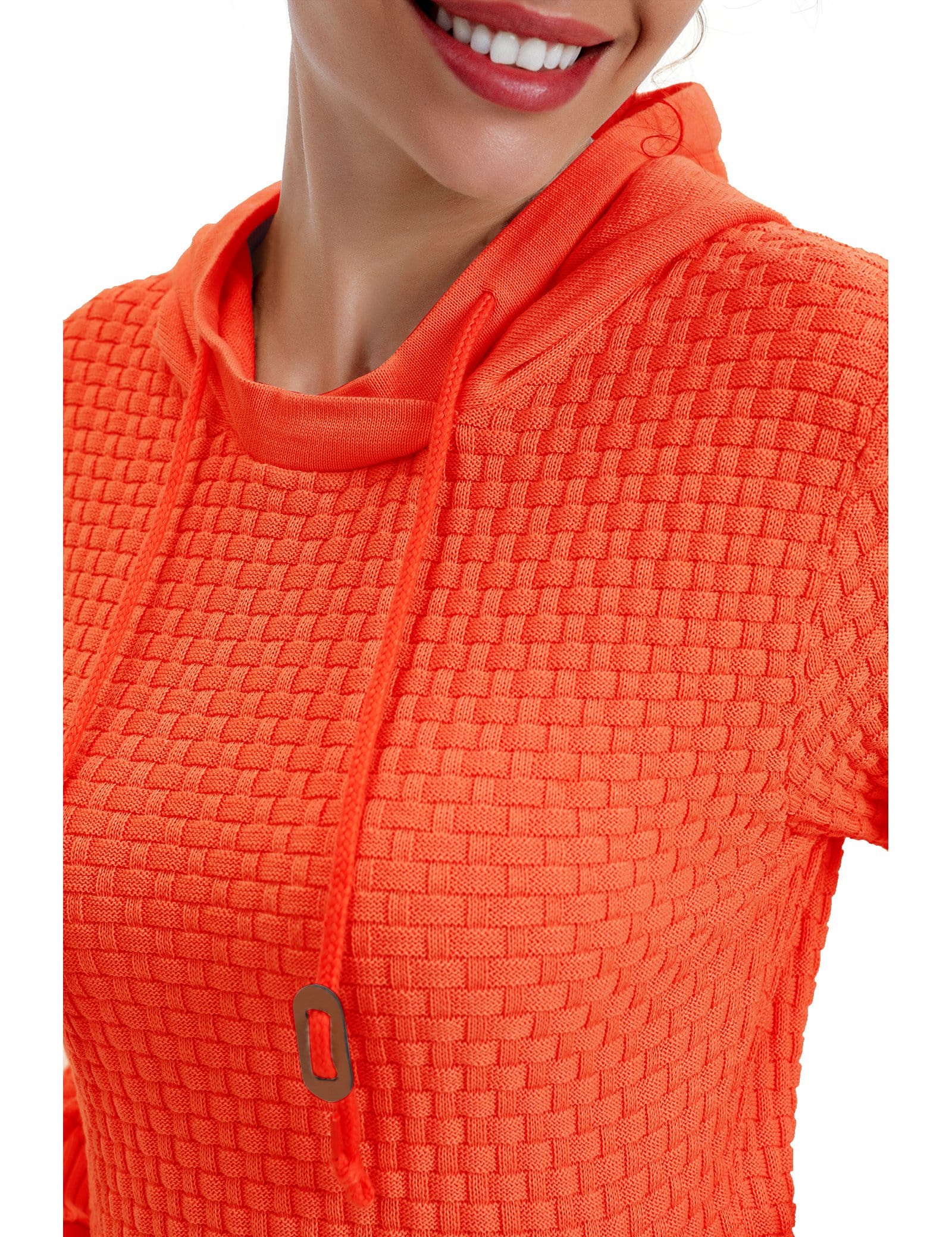 Women’s Knitted Hoodie Cotton Blend Warm Winter Jumper