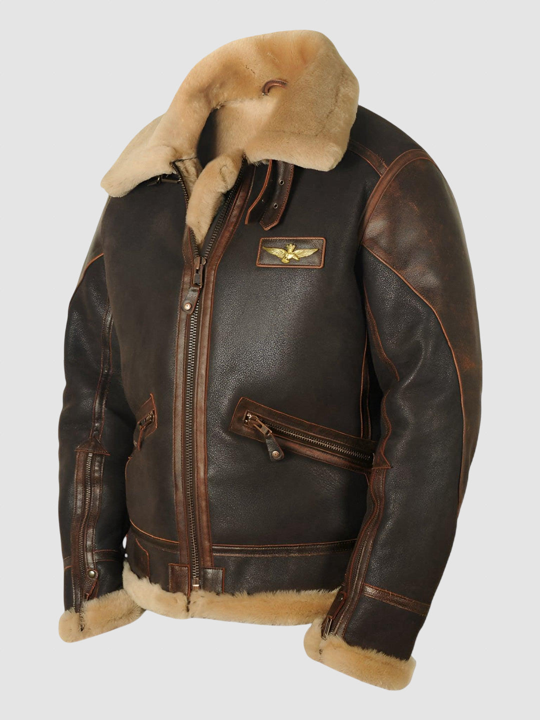 Men’s Winter Leather Jacket | Insulated Shearling Jacket for Winter