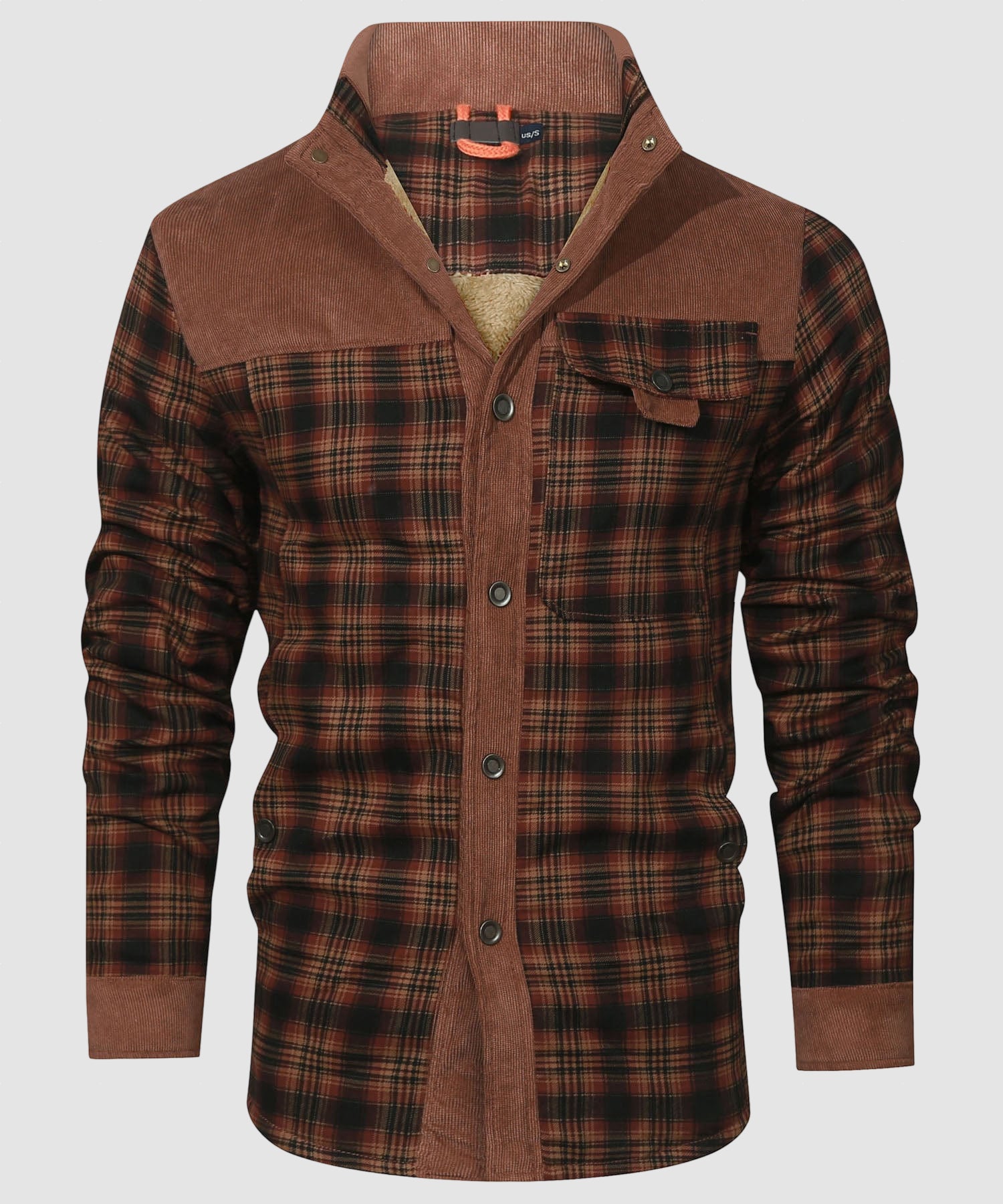 Men’s Fleece Lined Shirt Jacket for Winter