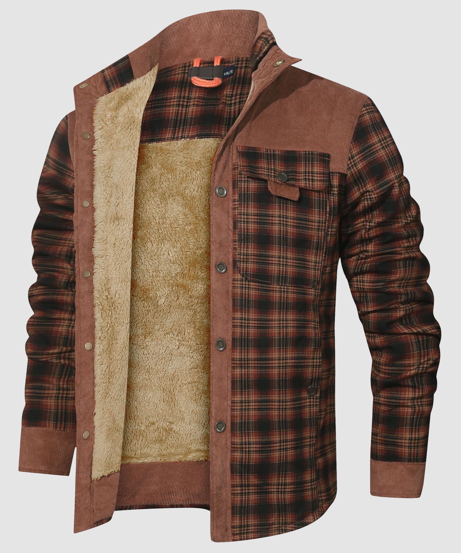 Men’s Fleece Lined Shirt Jacket for Winter