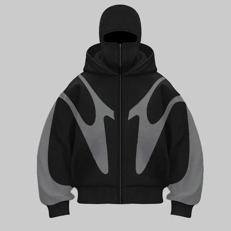 Men’s Zip Up Hoodie in Cotton Fleece for Winter