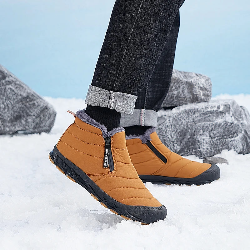Men’s Fleece Lined Winter Boots Slip On
