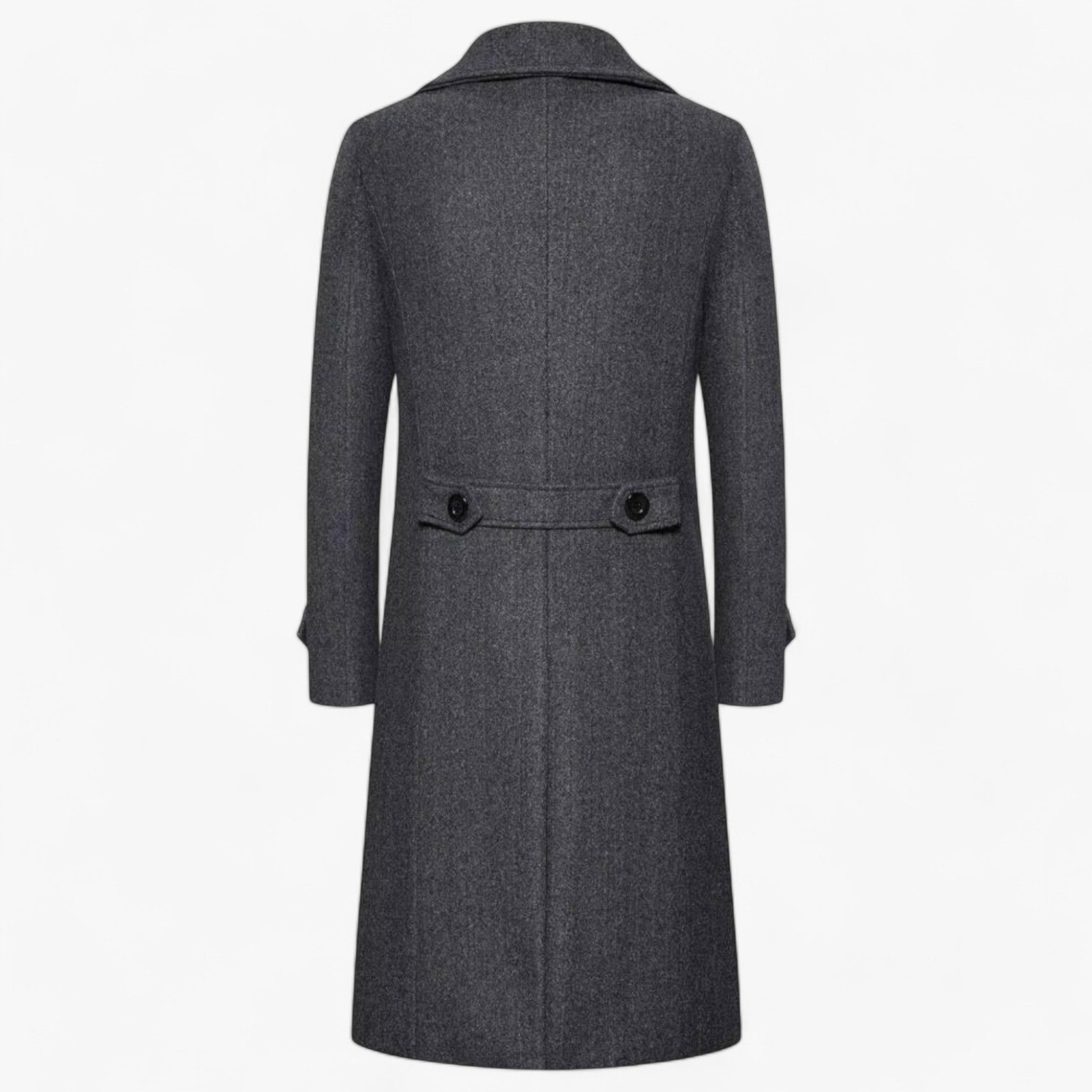 Men’s Long Wool Overcoat for Winter
