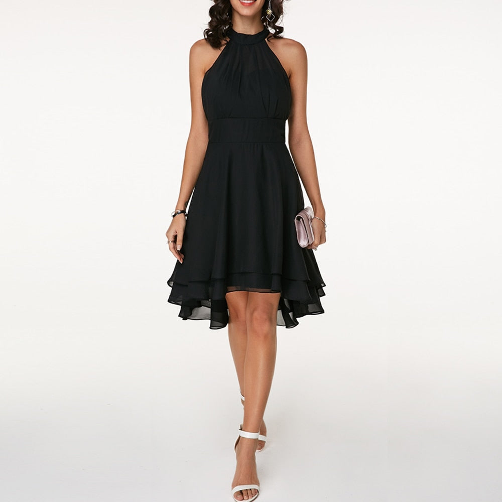 Women’s Halter Ruffle Dress | Mini