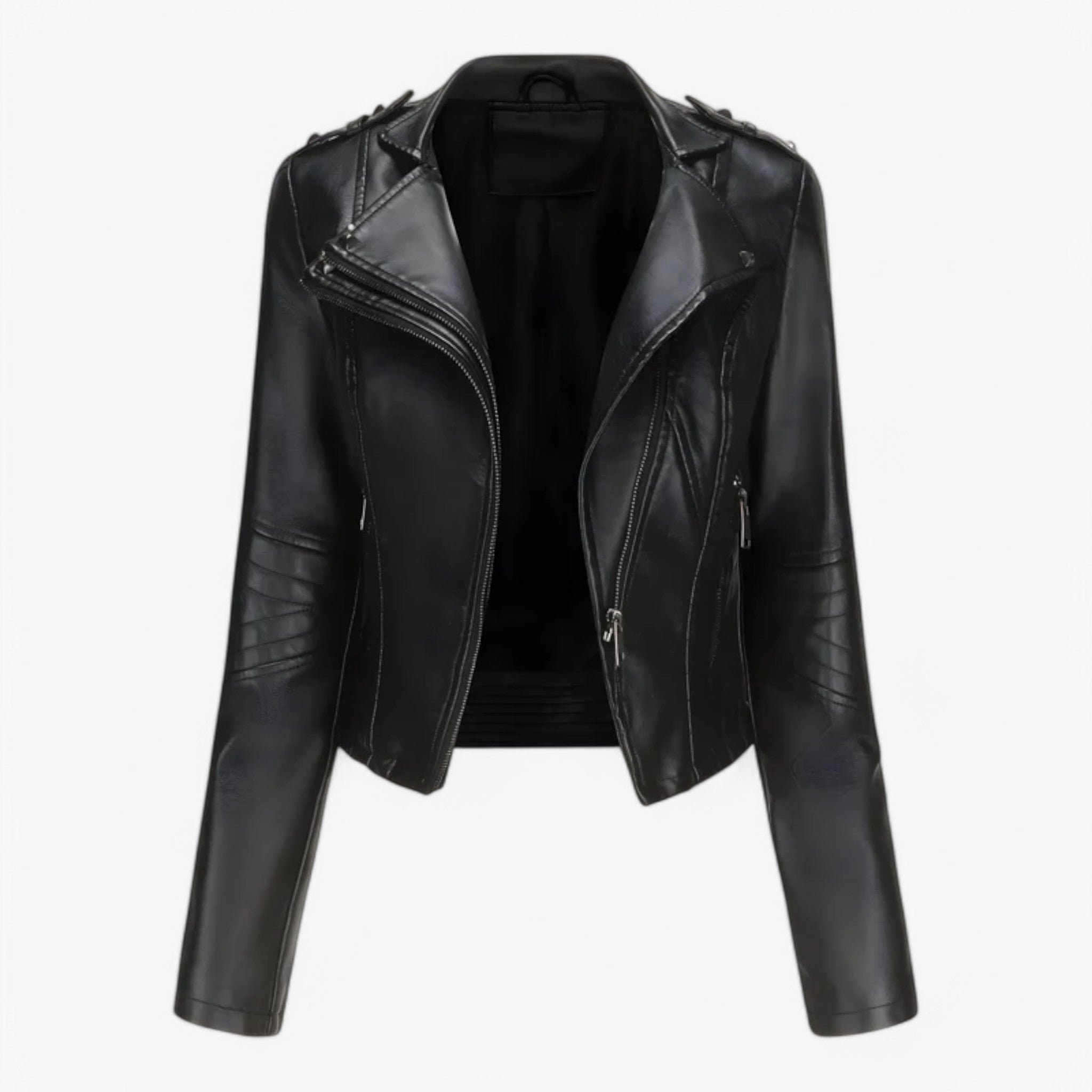 Women’s Leather Biker Jacket for Spring Winter