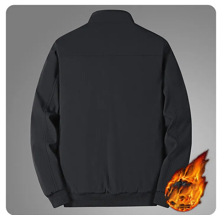 Men’s Quilted Winter Jacket with Insulated Lining for Cold Weather