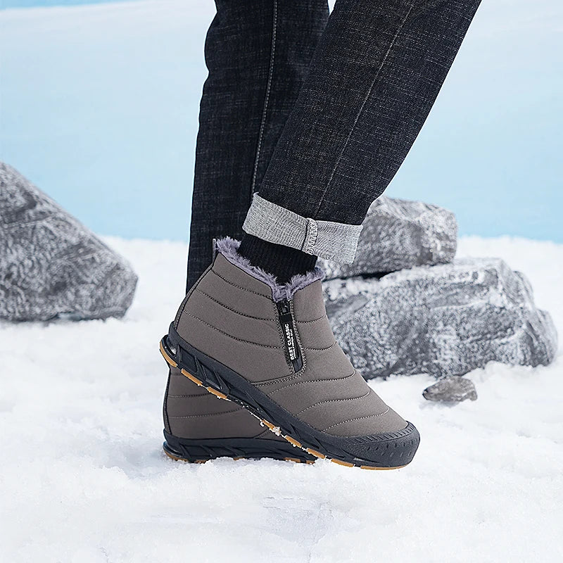 Men’s Fleece Lined Winter Boots Slip On