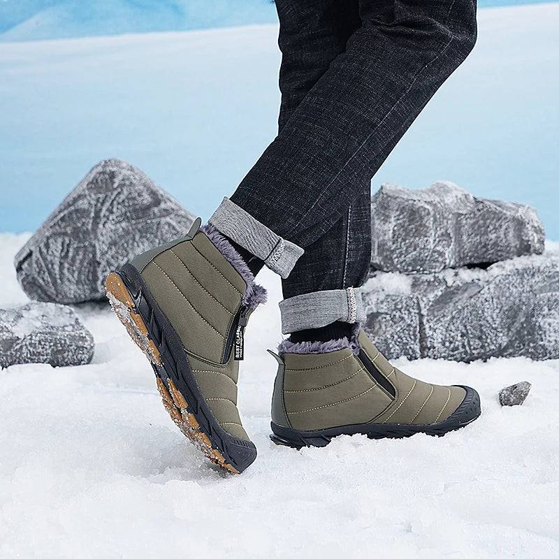 Men’s Fleece Lined Winter Boots Slip On
