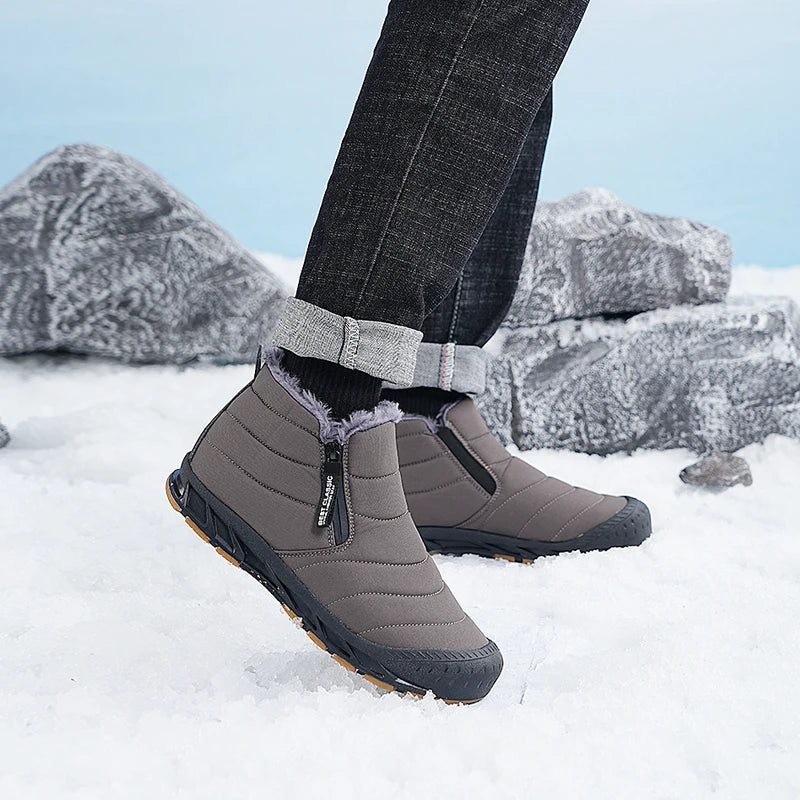 Men’s Fleece Lined Winter Boots Slip On